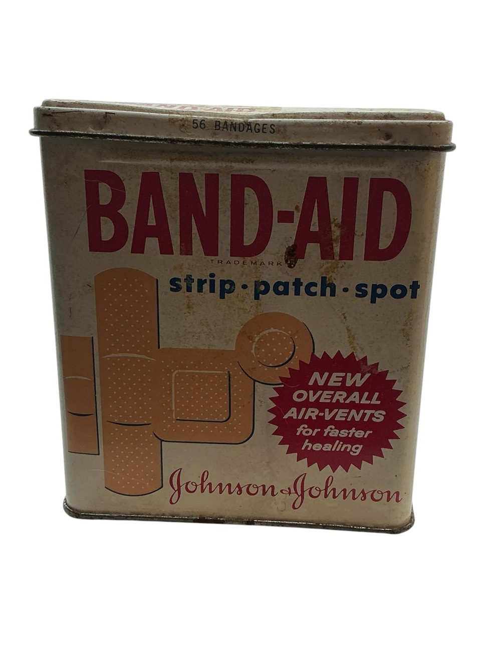 Rare Vintage Johnson & Johnson Band-Aid Tin Only USA Made